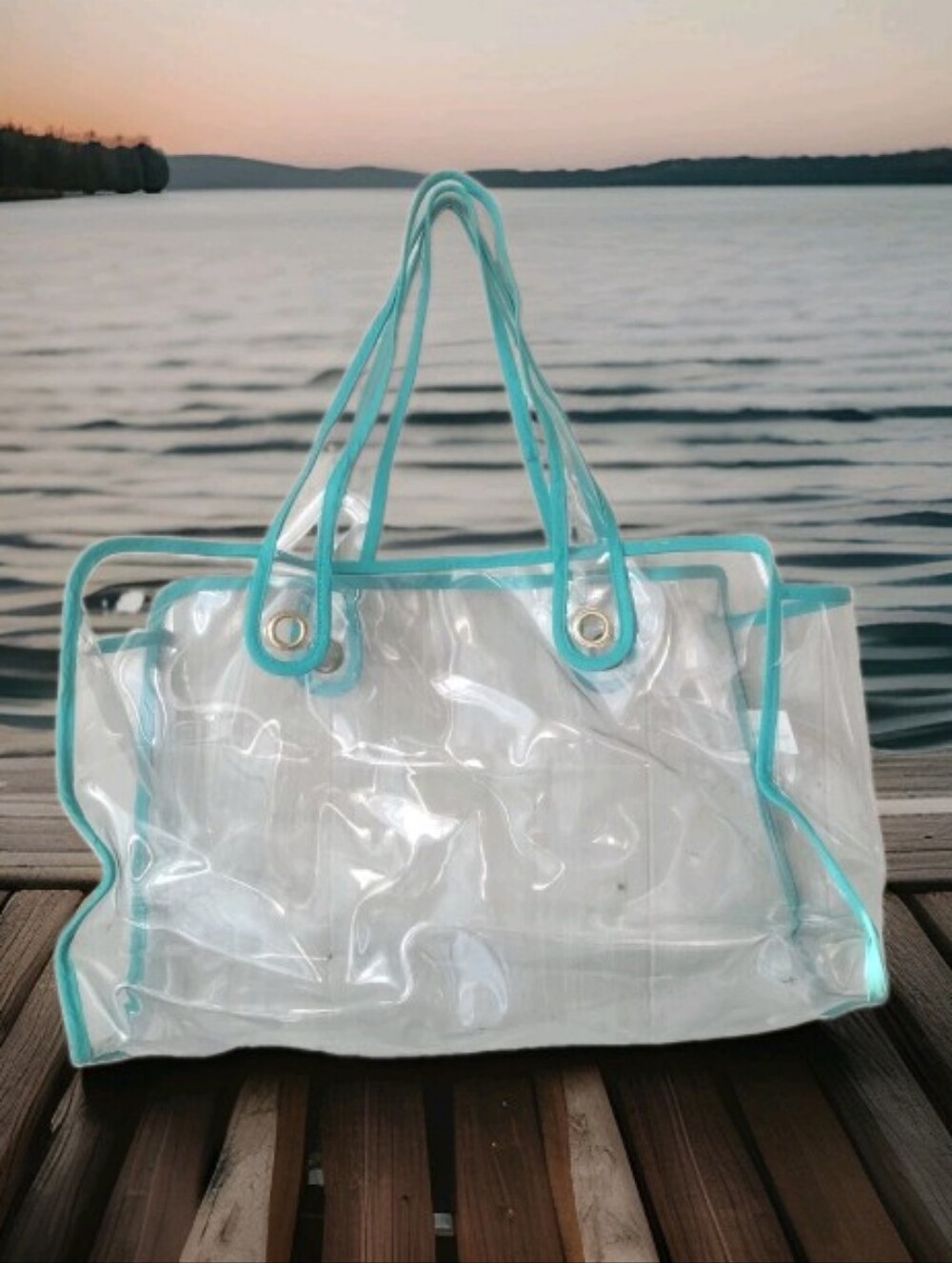 Methode By Jeanne Piaubert Paris Clear PVC Beach Handbag Tote Bag